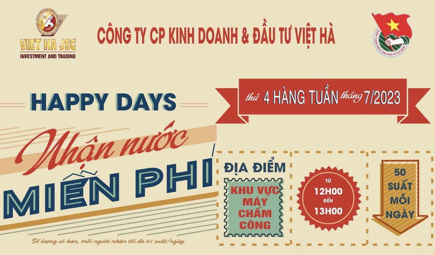 CHƯƠNG TRÌNH CUNG CẤP NƯỚC UỐNG DINH DƯỠNG - Công ty Bia Việt Hà